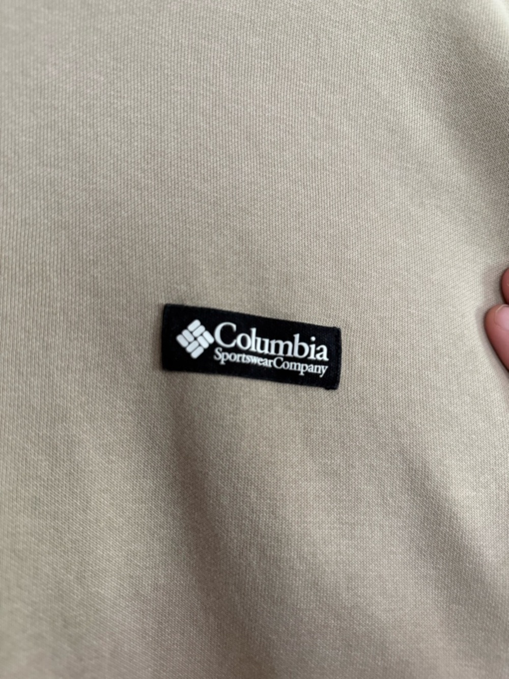 Columbia Men's Two-Tone Hooded Pullover Sweatshirt - Beige/Black - Picture 3 of 7